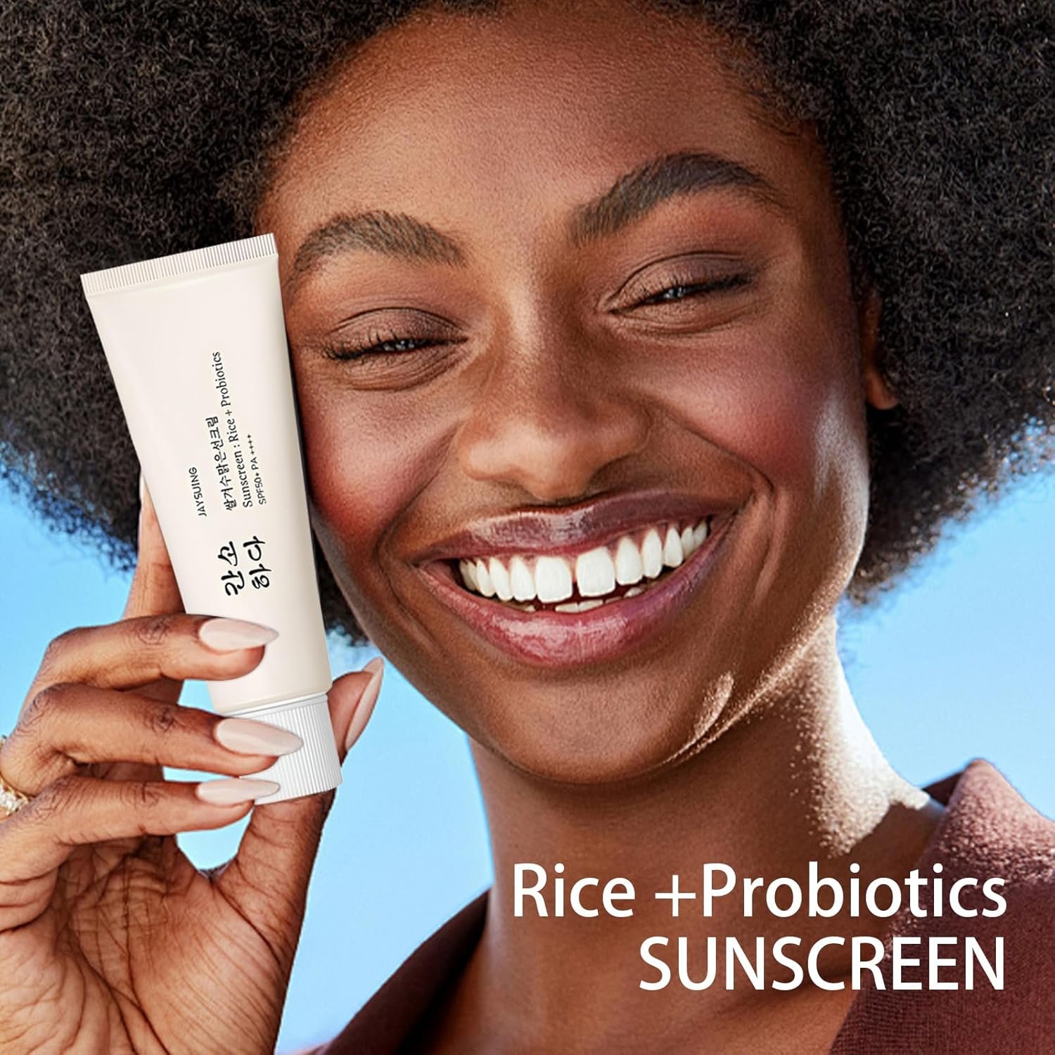 Relief Sun Organic Sunscreen SPF50+,Rice and Probiotics PA++++Korean Cream Care | Korean Skin for All Skin Types | UV Defens Nourishing Skin Protection (2PCS) - Image 4