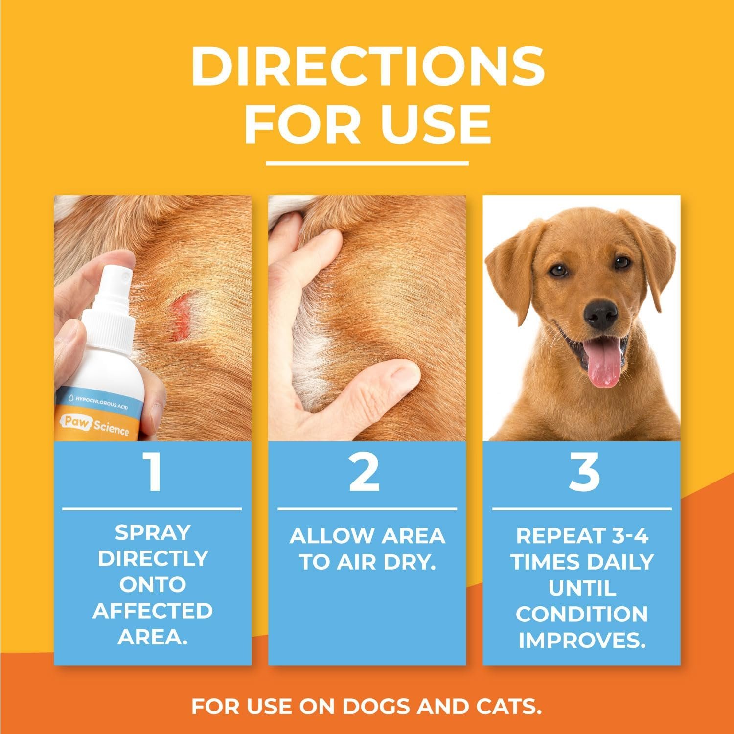 Skin & Wound Care Spray for Dogs & Cats – Lick-Safe Antiseptic Healing Aid, Itch Relief & Skin Repair Treatment for Hot Spots, Rashes, Cuts, Burns, & Irritation - Image 4