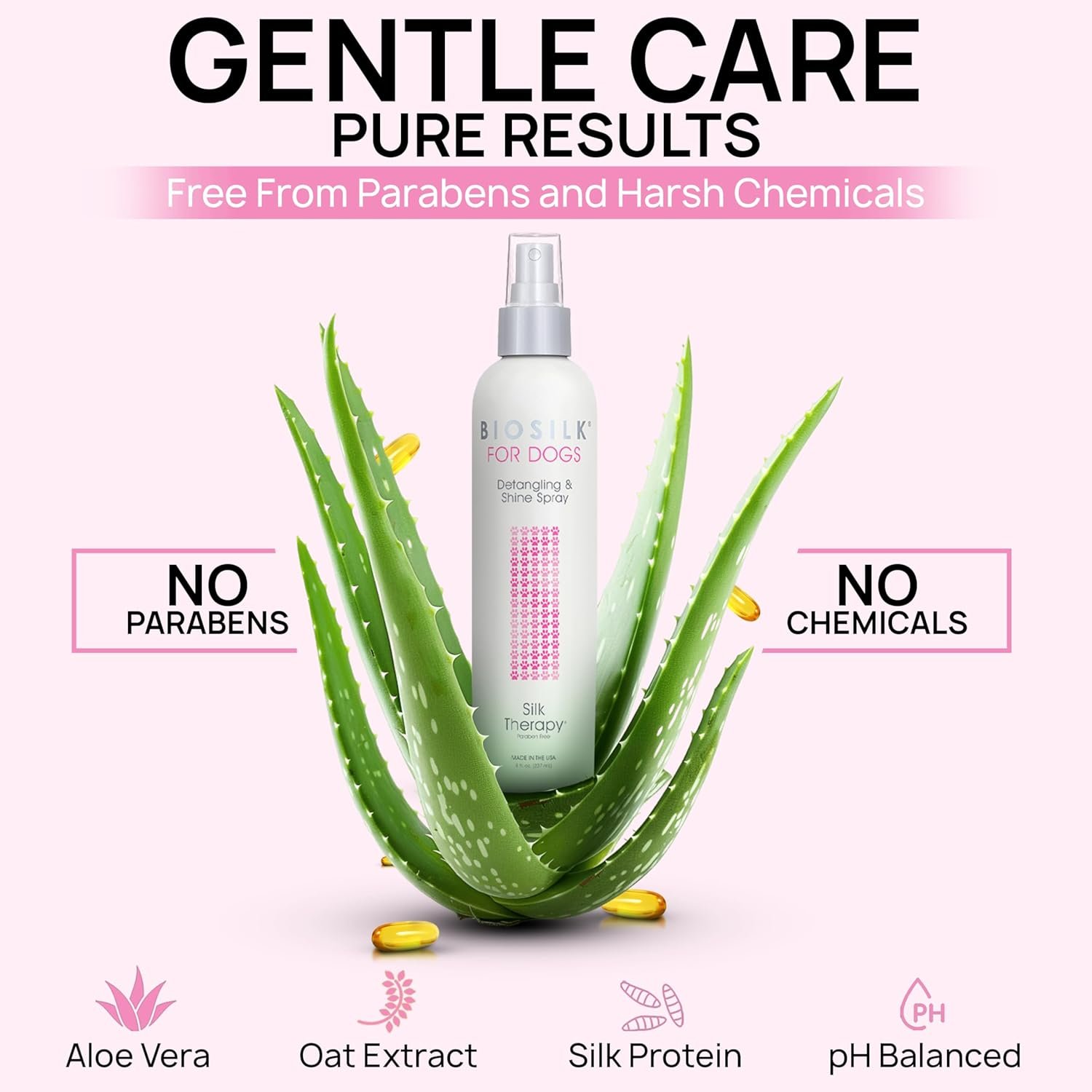 BioSilk Therapy Detangling Plus Shine Protecting Mist for Dogs | Best Detangling Spray For All Dogs and Puppies - Image 8