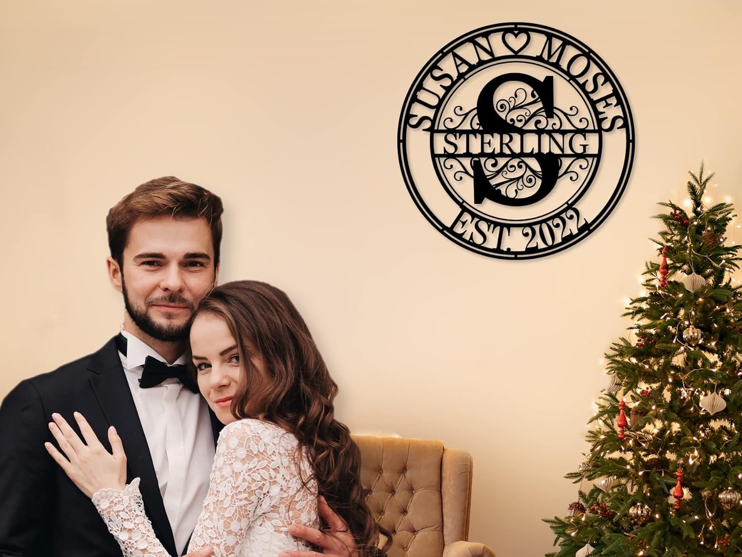 Personalized Metal Name Signs - Custom Last Name Signs for New Home, Wedding Gifts - Image 3