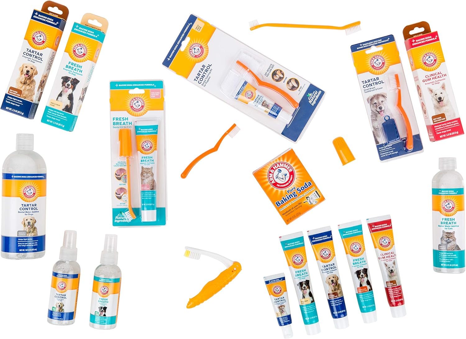 Arm & Hammer for Pets Fresh Breath Enzymatic Dog Dental Care Kit, Dog Toothpaste Kit with Toothbrush and Finger Brush for Tartar Control and Oral Hygiene, Chicken Flavor, 2.5 oz, 3-Piece Kit - Image 3