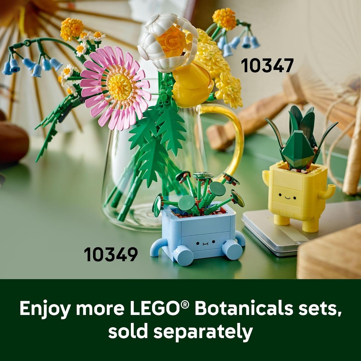 LEGO Botanicals Happy Plants Building Toy for Kids, Girls, and Boys 9+ - Playroom Decor for Desk or Shelf - Birthday Gift Idea for Young Gardeners - Artificial Indoor Plant for Play & Display - 10349 - Image 3