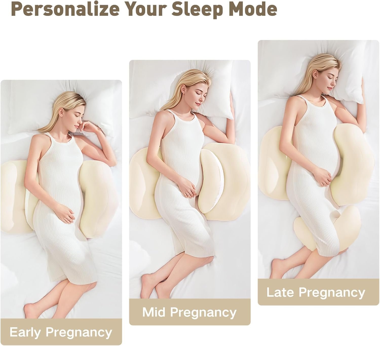 Pregnancy Pillow for Sleeping, Portable Maternity Pillow Double-Side, Belly, Hip, Back Support for Pregnant Women, Maternity Wedge Pillow for Reducing Pregnancy Fatigue- Detachable & Washable - Image 5