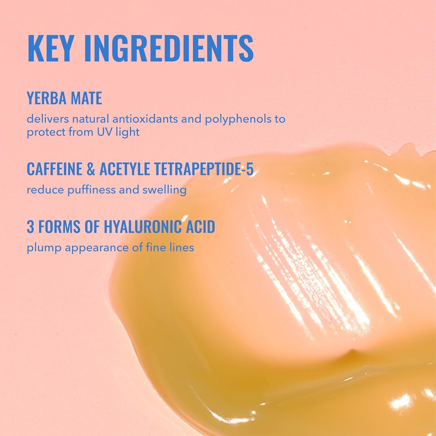 Good Molecules Yerba Mate Wake Up Eye Gel - Hydrating Under Eye Gel Cream with Hyaluronic Acid and Caffeine - Target Dark Circles and Puffiness - Skin Care for Face - Image 3