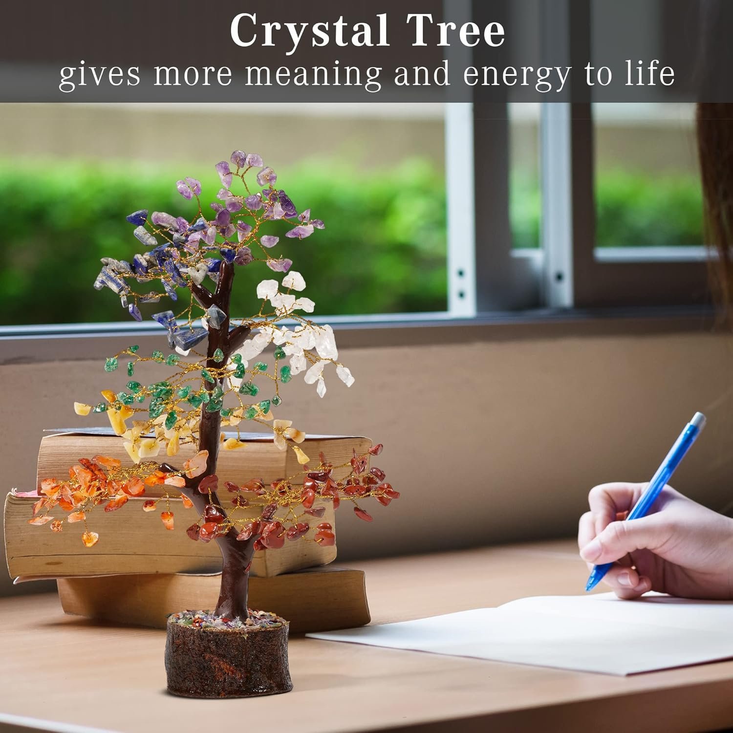 Crystal Tree of Life 7 Chakra Birthday Gifts for Women, Unique Gifts for Her, Home and Office Decor, Handmade Healing Crystals Tree Bring Positive Energy, Money, Good Luck, Gifts for Mom & Love Ones - Image 3