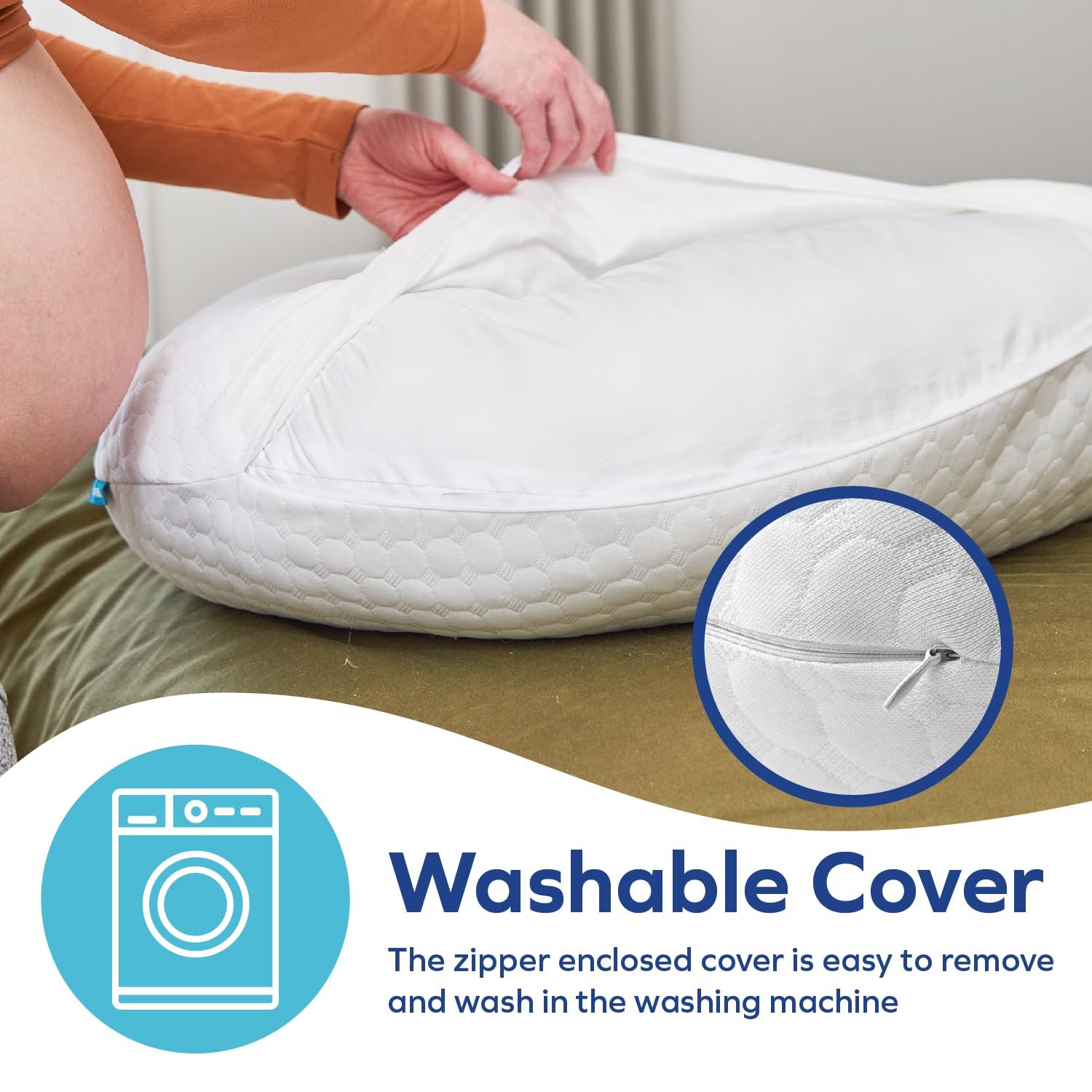 Dr. Talbot's Mom's Pregnancy Pillow - Stay Cool U-Shaped Pillow for Pregnant Women - Image 3