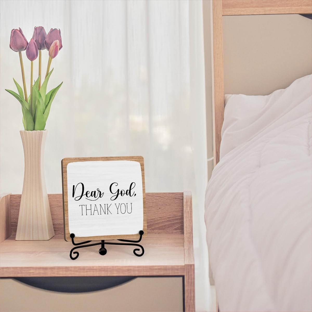 Home Decor, Farmhouse Shelf Table Decor, Christian Office Home Décor Accents For Living Room Mantle Coffee Bar Bookshelf Kitchen Entryway (B20) - Image 4