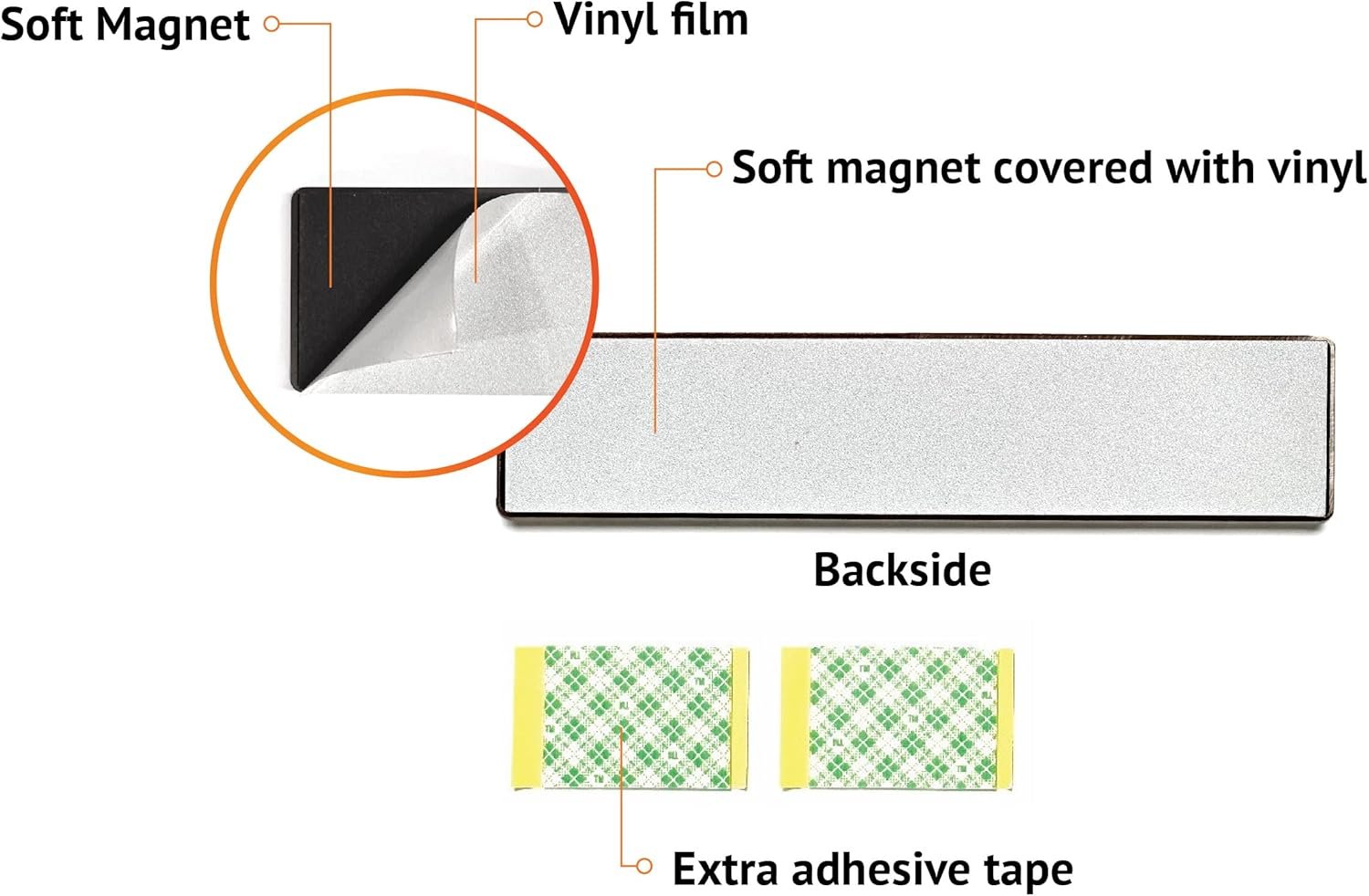 Clean dirty magnet for dishwasher, Kubik Letters Premium Stainless Steel Grade 304, Kitchen Organizers and Storage Decor Accessories, Extra Adhesive Tapes Included. - Image 3