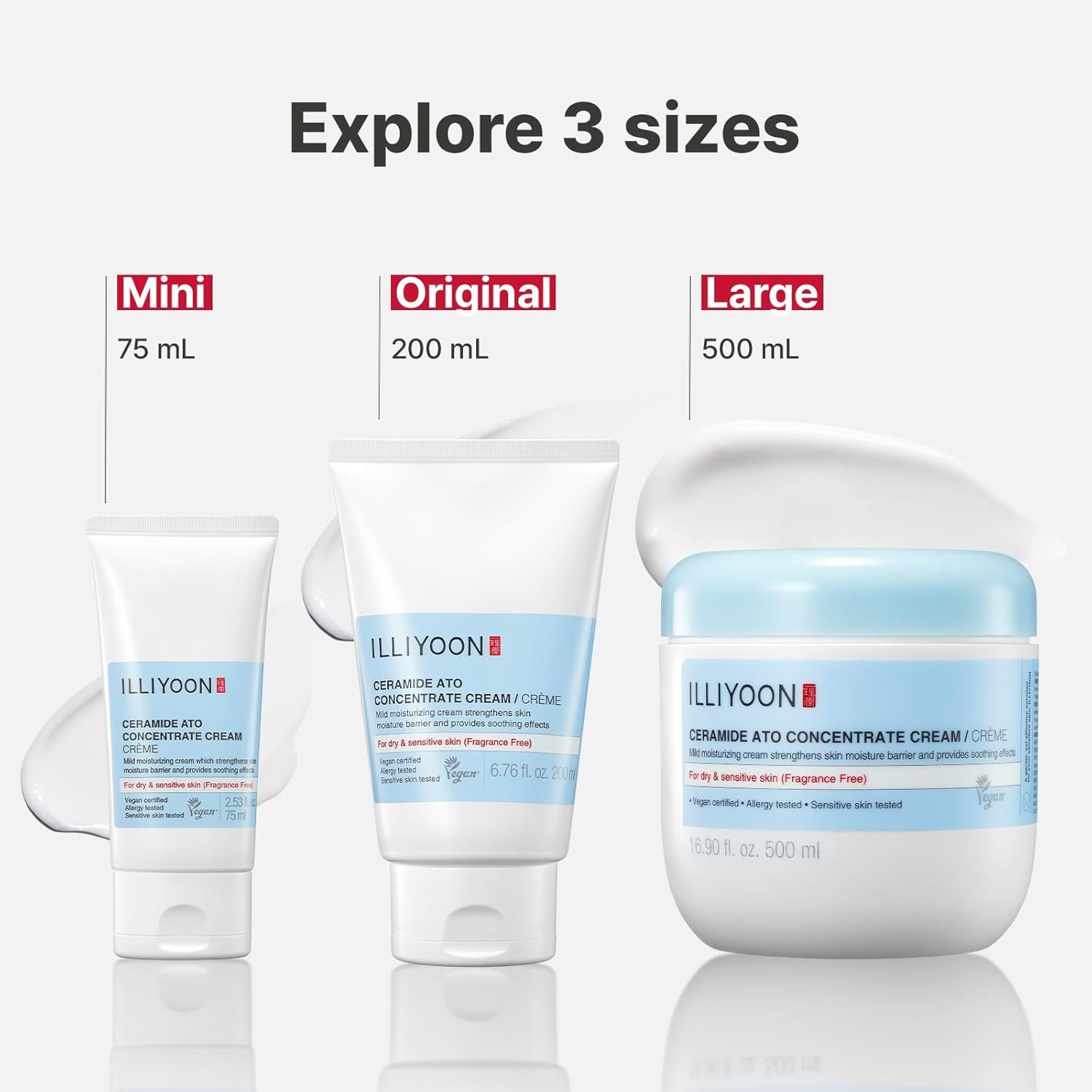 Illiyoon Ceramide Ato Concentrate Cream | Moisturizer for Dry & Sensitive Skin, 100hr Lasting Hydration, For Face & Body, Gentle for Infants, Moisture Barrier Repair, Vegan Certified, 6.76 fl.oz. - Image 3