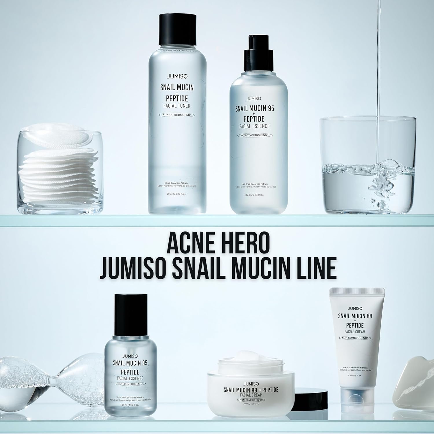 JUMISO Snail Mucin Peptide Toner (95% Snail + 12 Peptides) – Anti-Aging Essence for Glass Skin, Sebum Control for Oily Skin, Non-Sticky Korean Skincare, Fragrance-Free, 6.93 fl oz - Image 7