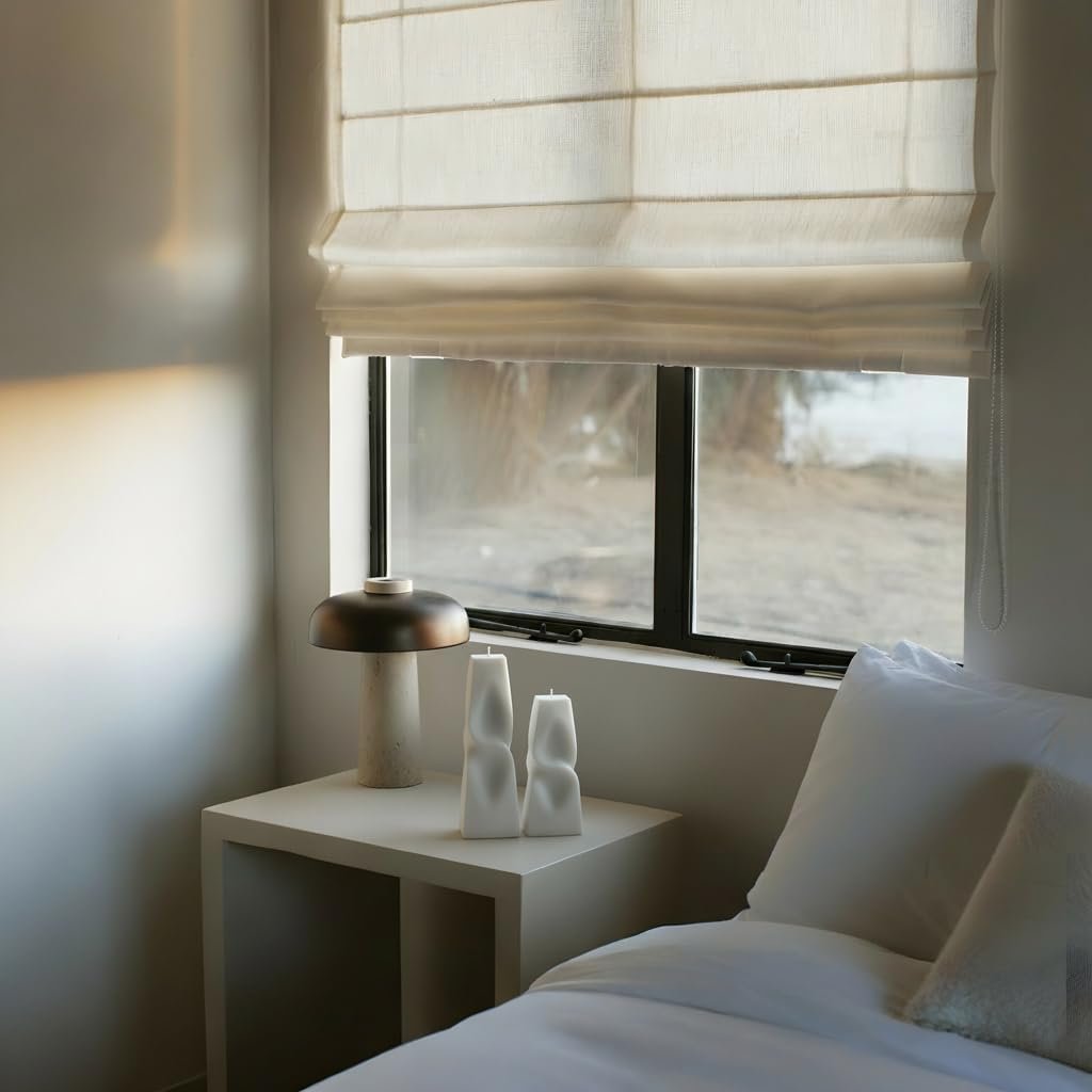 LAWA Twisted Pyramid Candle - Beautiful Handmade Pillar Soy Wax Elegant Aesthetic Candle Housewarming Gift Home Room Shelf Decor Idea (Set of 2) (White) - Image 3