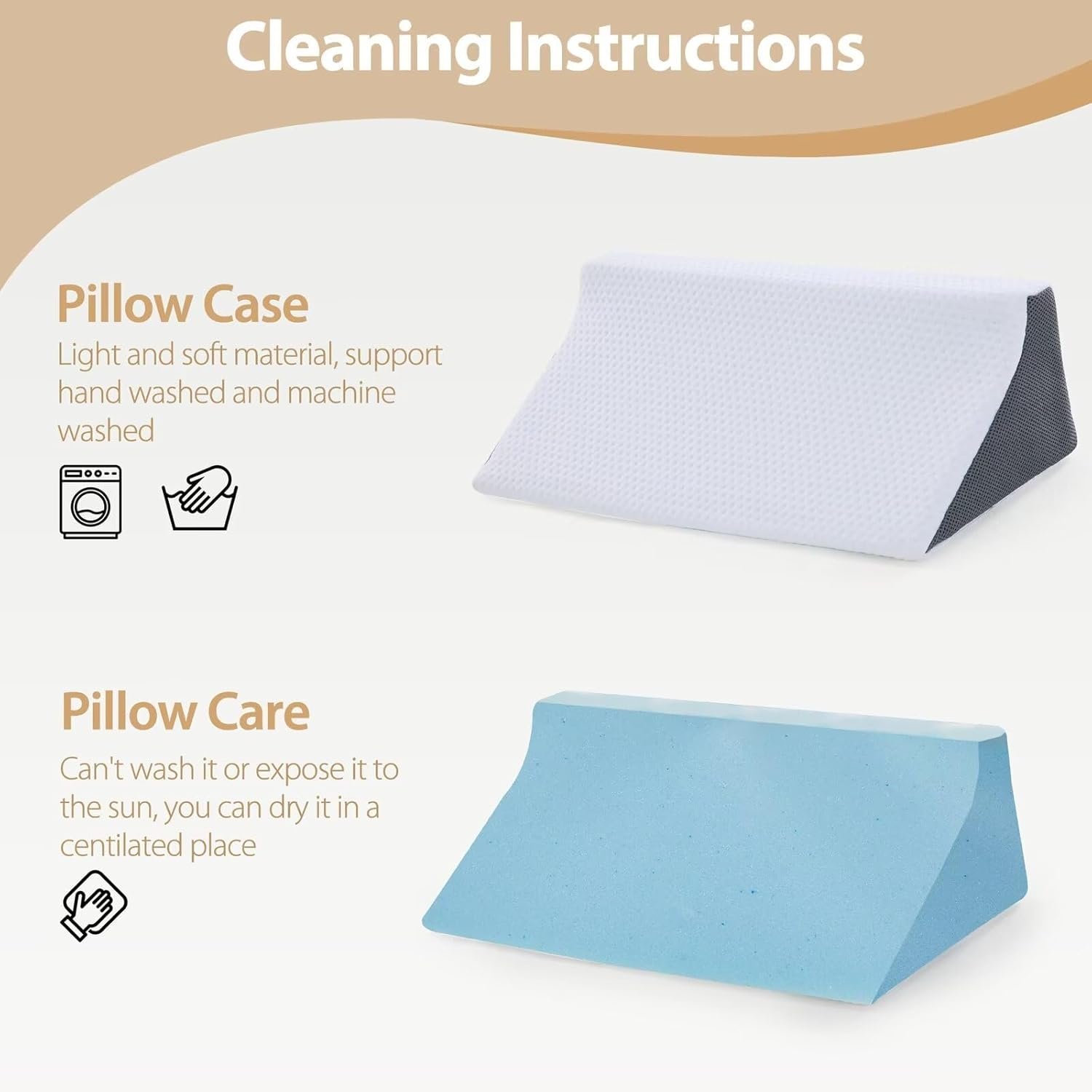 Wedge Pillow for Sleeping, Side Sleeper Body Back Positioners for Back Pain, Preventing Bedsores, After Surgery, Pregnancy Support, Ankle Support, Bed Wedge Pillow for Side Sleepers - Image 3