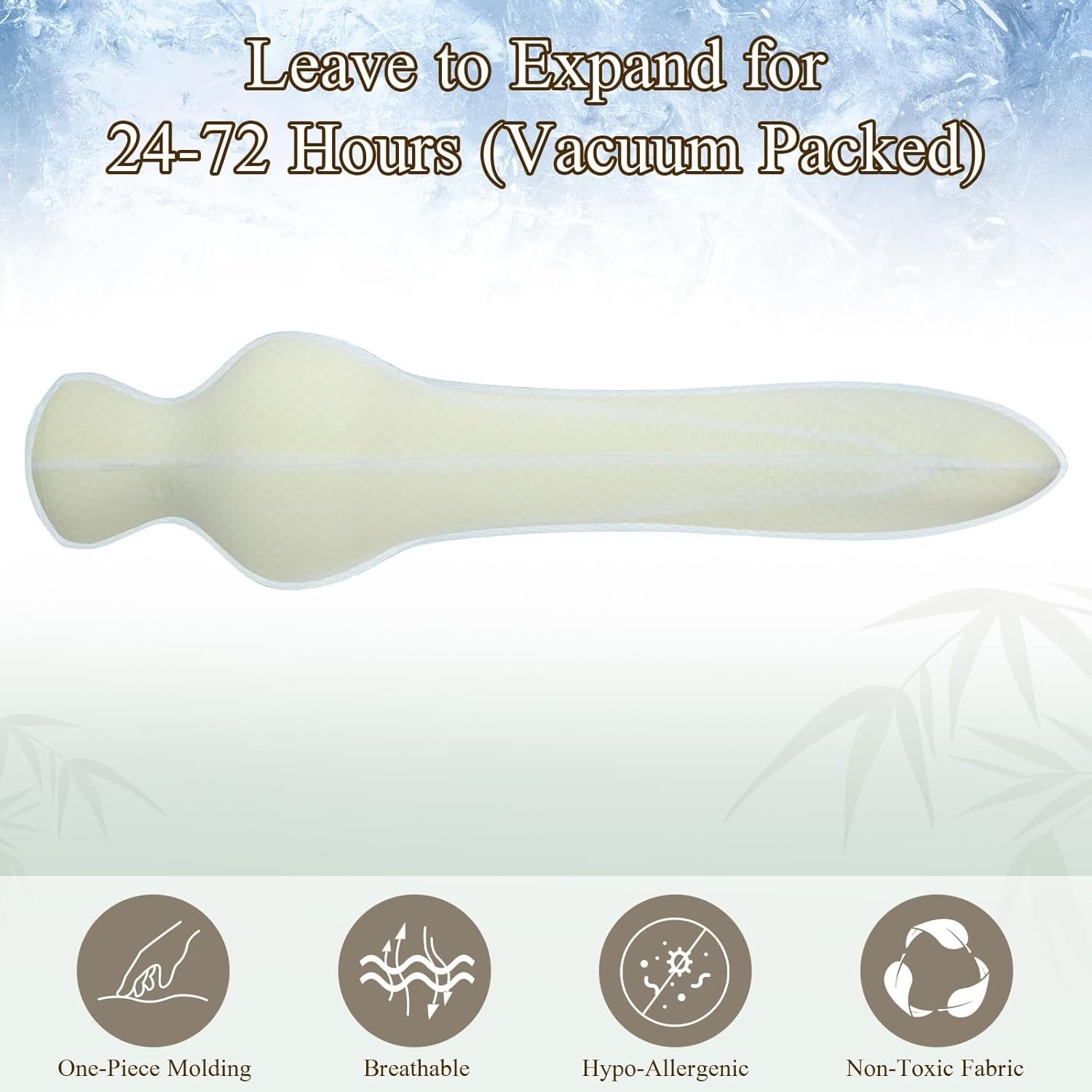 Mermaid Body Pillows for Adults, Cooling Long Pillow for Bed, One Piece Full Body Pillow, Big Memory Foam Firm Body Pillow for Side Sleepe, Soft Hugging Bodypillow for Pregnancy - Image 4