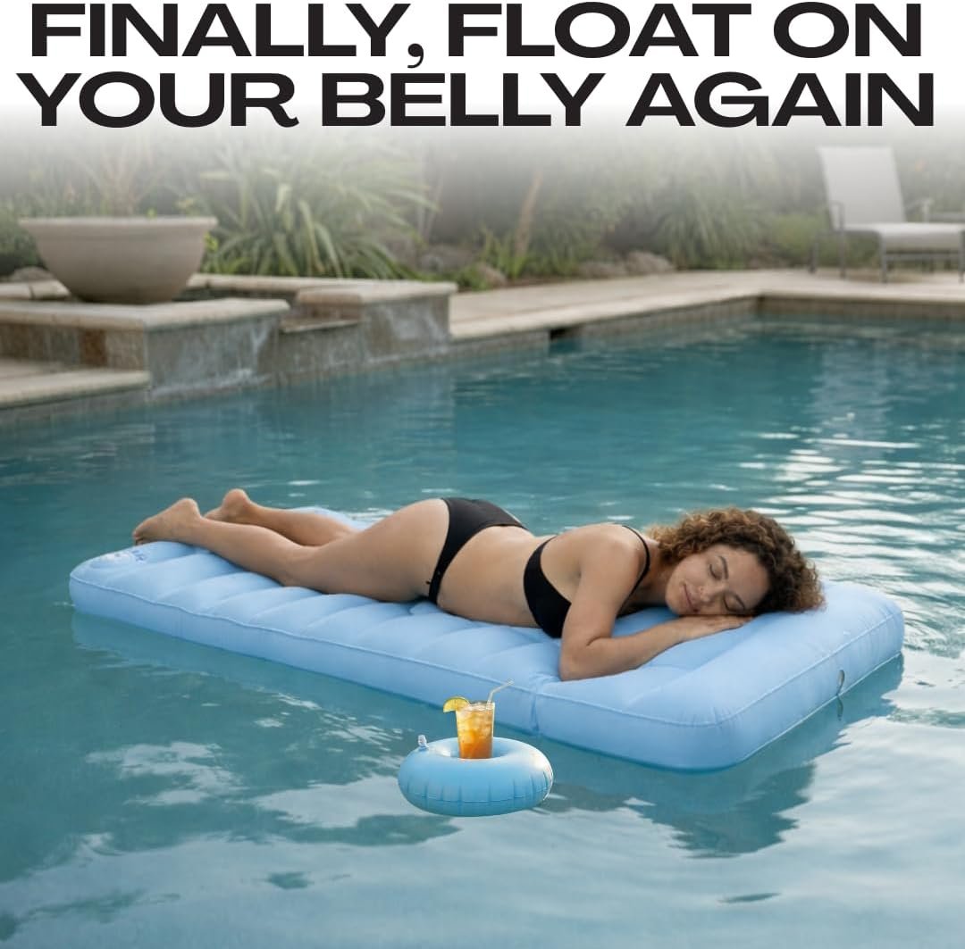 EasyR - Pregnancy Pillow with Belly Hole - Inflatable Pillows for Pregnant Women - Wedge Body Sleeping Mom Maternity Stomach - Pool Bed Float Mattress Back Pain Relief Support Momcozy Full Medcline - Image 5