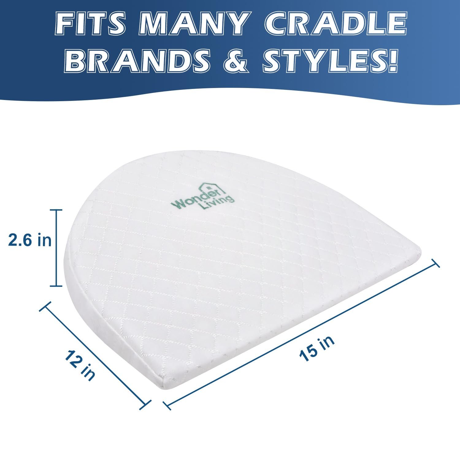 Baby Wedge Pillow for Newborn, Incline, Waterproof, Pregnancy Wedge, Premium Foam with Removable Cover, 15 x 12 x 2.6 inches - Image 4