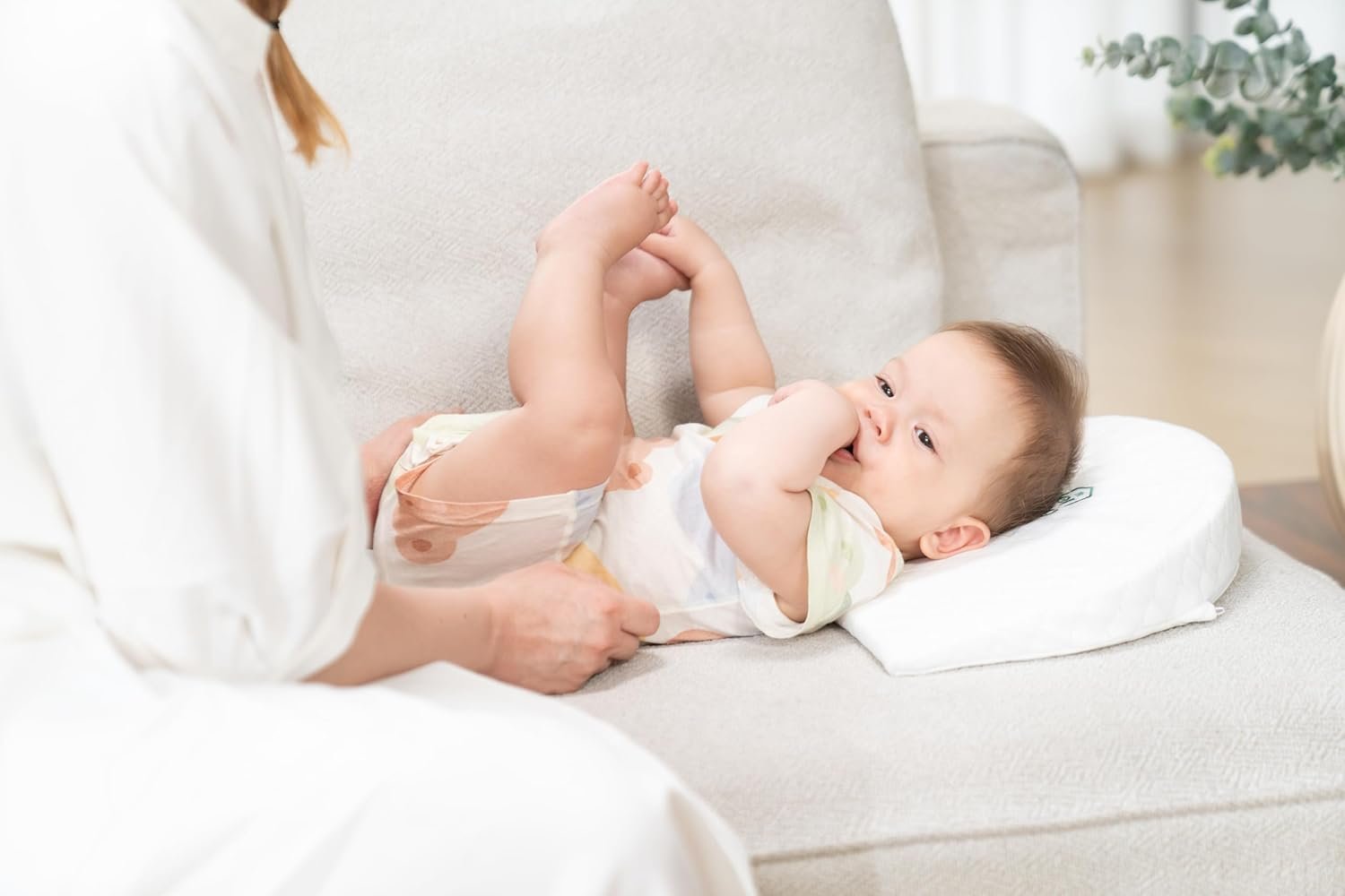 Baby Wedge Pillow for Newborn, Incline, Waterproof, Pregnancy Wedge, Premium Foam with Removable Cover, 15 x 12 x 2.6 inches - Image 5