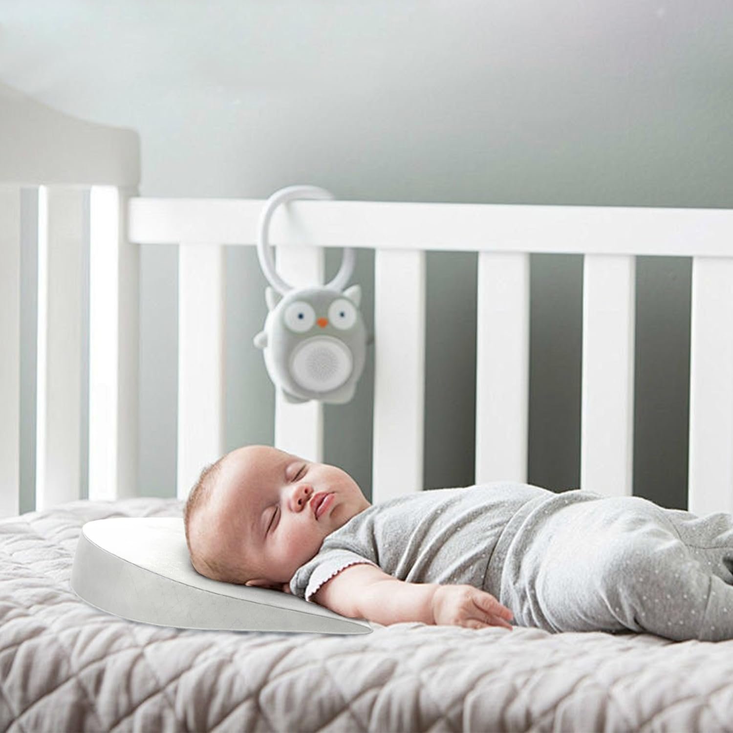 Baby Wedge Pillow for Newborn, Incline, Waterproof, Pregnancy Wedge, Premium Foam with Removable Cover, 15 x 12 x 2.6 inches - Image 8