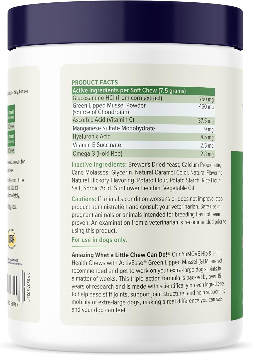 YuMOVE Hip & Joint Supplement for Dogs - Glucosamine, Green Lipped Mussel, Hyaluronic Acid & Omega 3 Supports Mobility & Joint Comfort 60 Chews (Large/XL Dogs) - Image 3