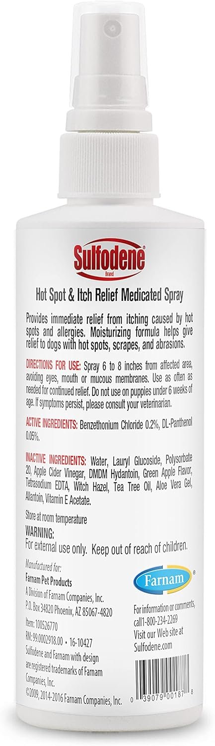 Sulfodene Hot Spot & Itch Relief Medicated Spray for Dog 8oz - Image 8