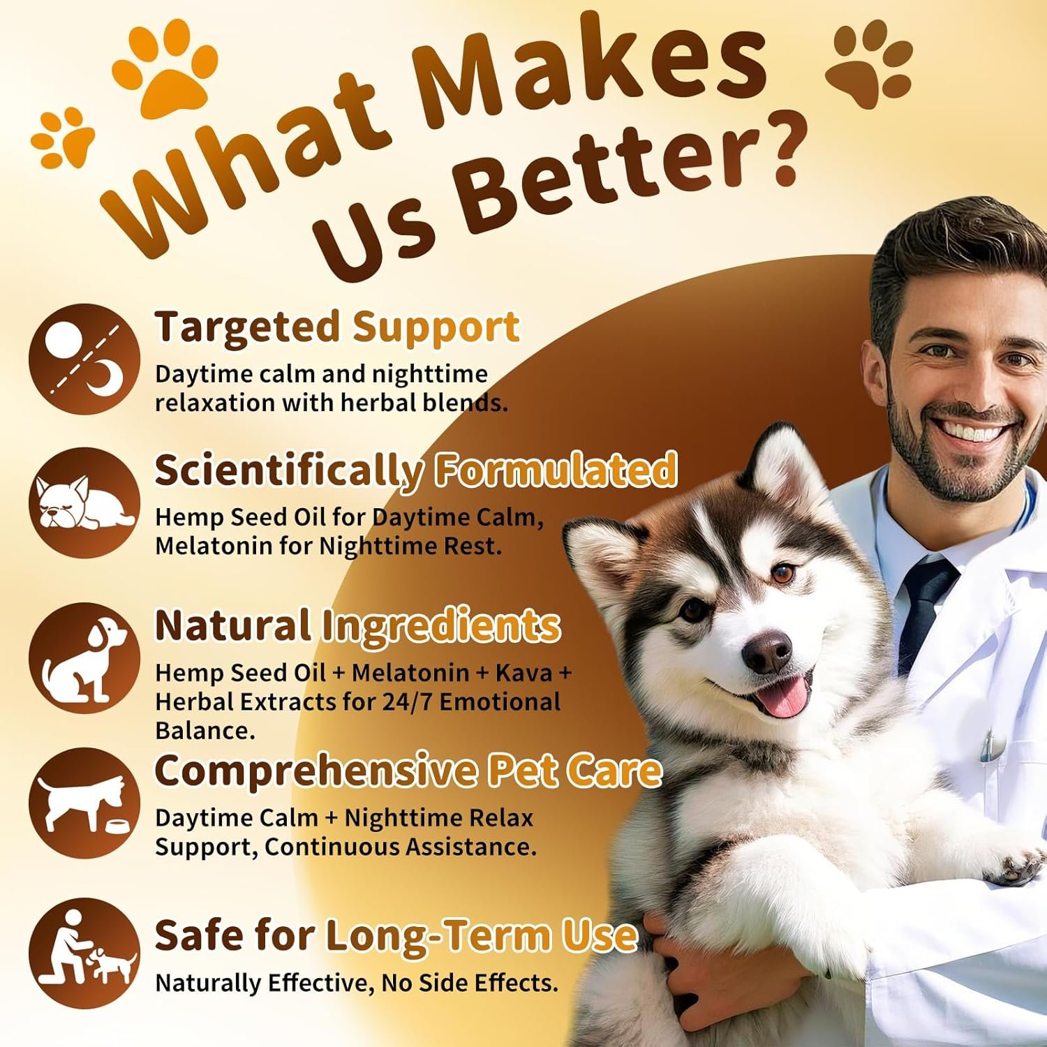 Dog Calming & Melatonin Drops, Day & Night Calm Support Set, Anxiety & Stress Support Calming Treat, Enhance Calmness & Sleep for Separation, Travel, Fireworks & Thunder, Bacon Flavor, 2 FL.Oz - Image 4