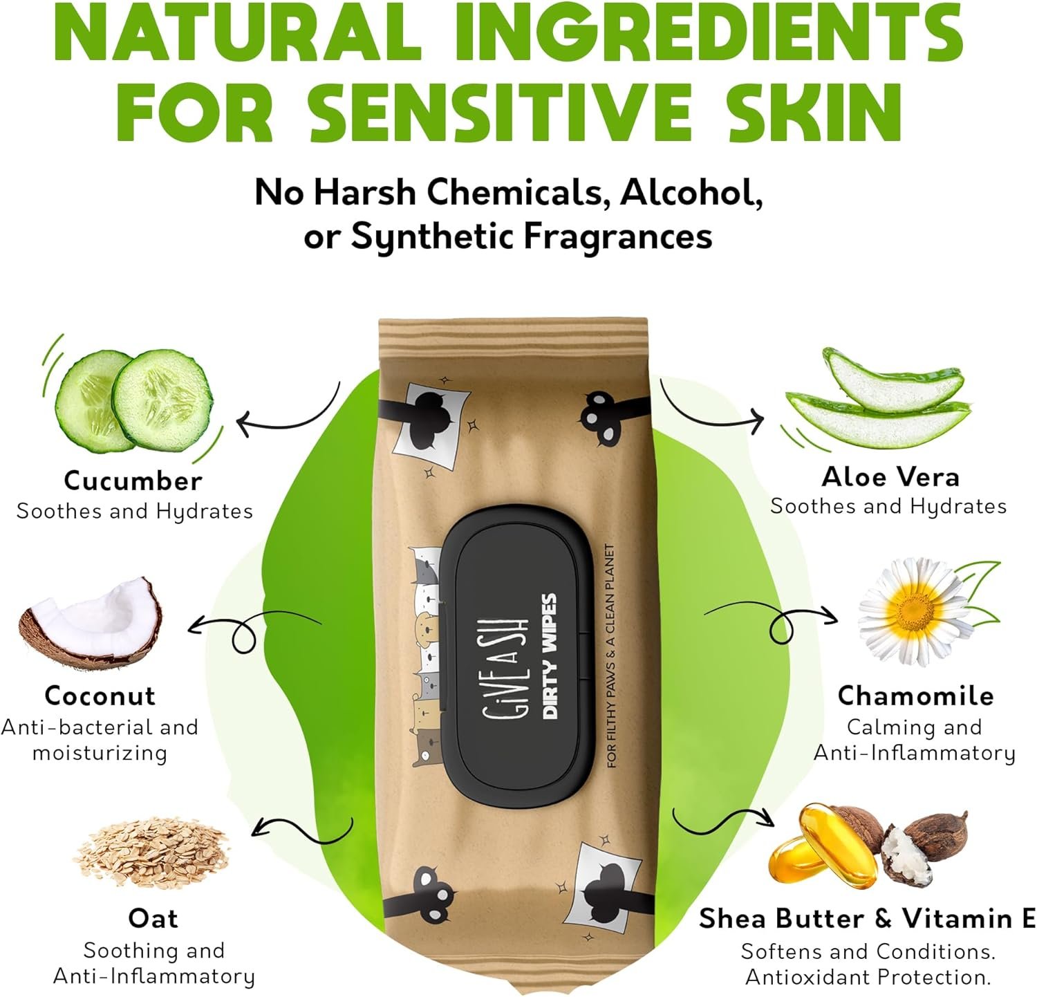 Lick-Safe Daily Pet Wipes for Dogs & Cats - Vet-Approved & Hypoallergenic - Cleans Mud, Odor & Dander - Wipes for Paws, Face & Butt - 10% to Charity - Earth-Friendly & Unscented Cleaning - Pack of 100 - Image 3