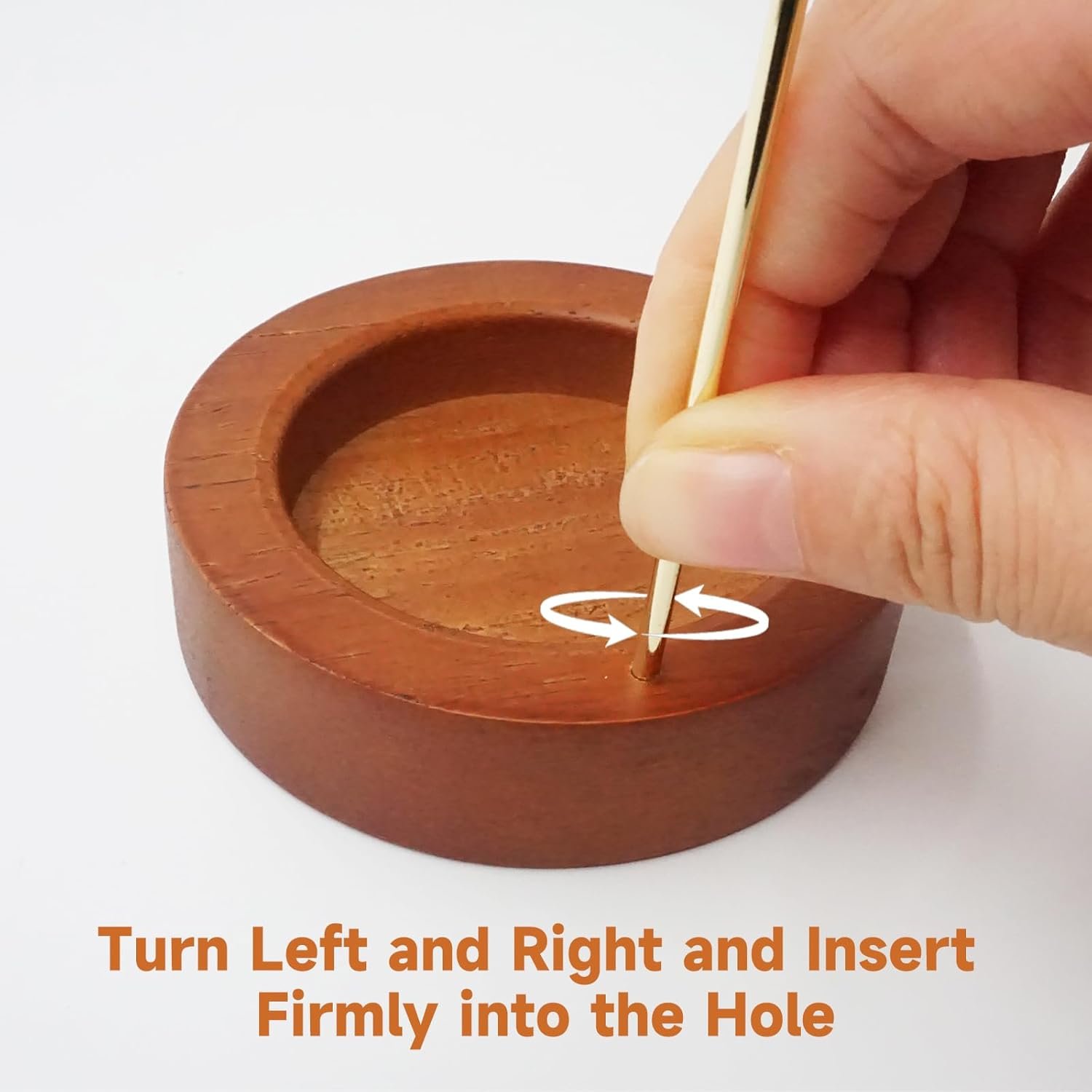 Incense Holder for Sticks, Anti-Ash Flying Incense Burner with 30 Incense Sticks, Detachable Glass Ash Catcher (Wood, Brown) - Image 3