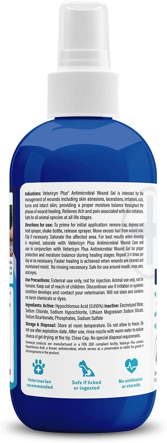 Vetericyn Plus Dog Wound Care Hydrogel Spray | Healing Aid and Wound Protectant, Sprayable Gel to Relieve Dog Itchy Skin, Safe for All Animals. 8 Ounces - Image 5
