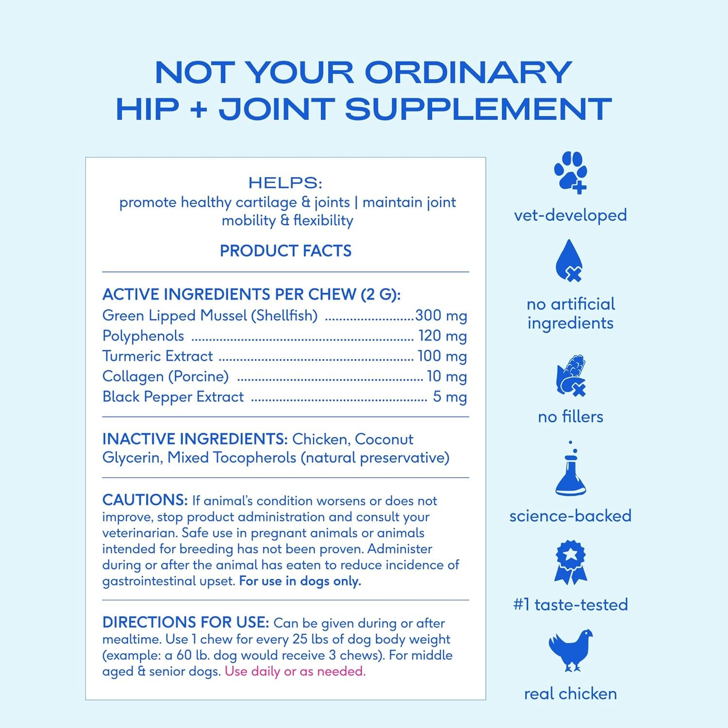 Native Pet Pain Relief for Dogs - Collagen for Dogs Promotes Joint Health, Reduce Inflammation & Stiffness - Senior Pup Joint Supplement - Natural Pain Reliever for Active & Aging Pets - 30 Chews - Image 5