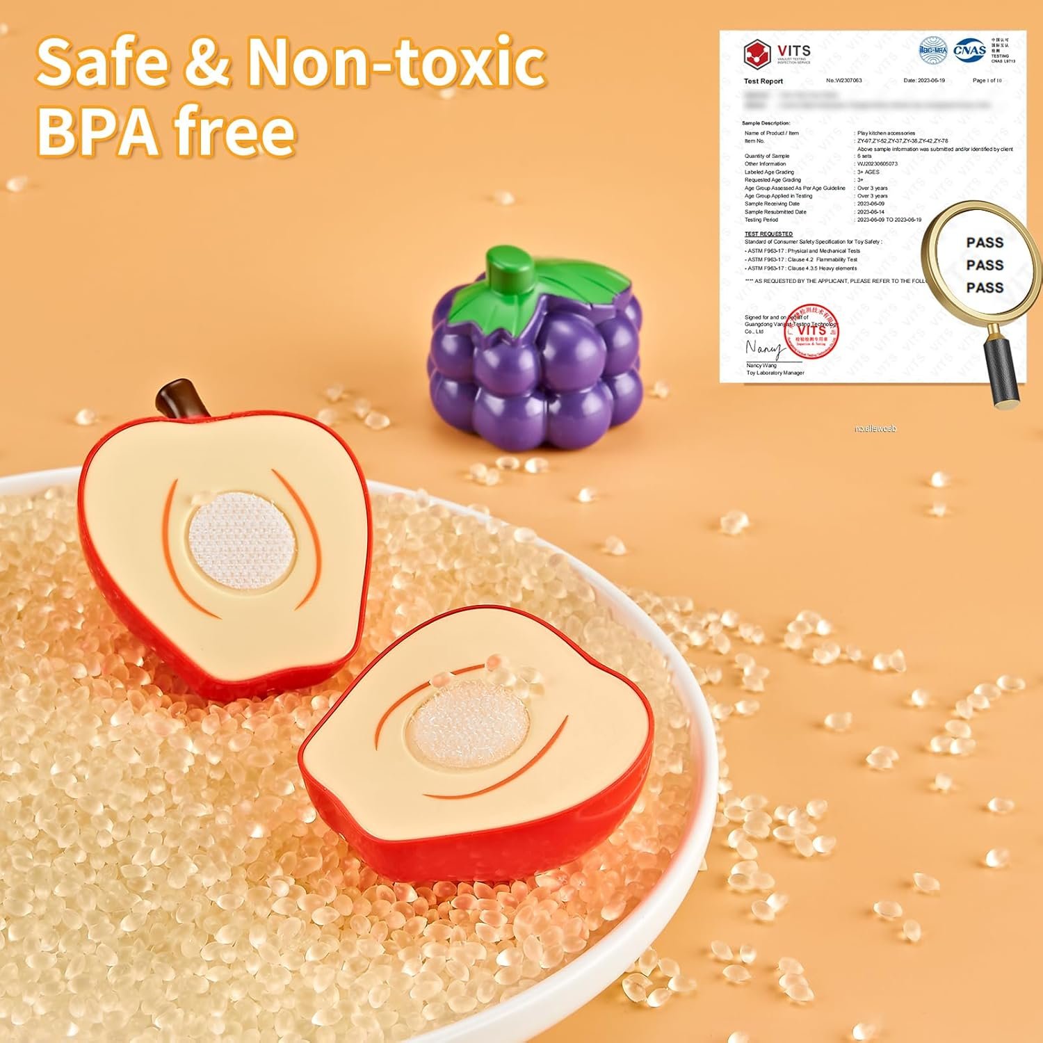 Pretend Play Accessories - 52pc Kids Kitchen Playset with Play Food, Stainless Steel Cookware, Toys Pots and Pans, Toddler Kitchen Set with Cuttable Toy Food - Boys and Girls Gift - Image 6