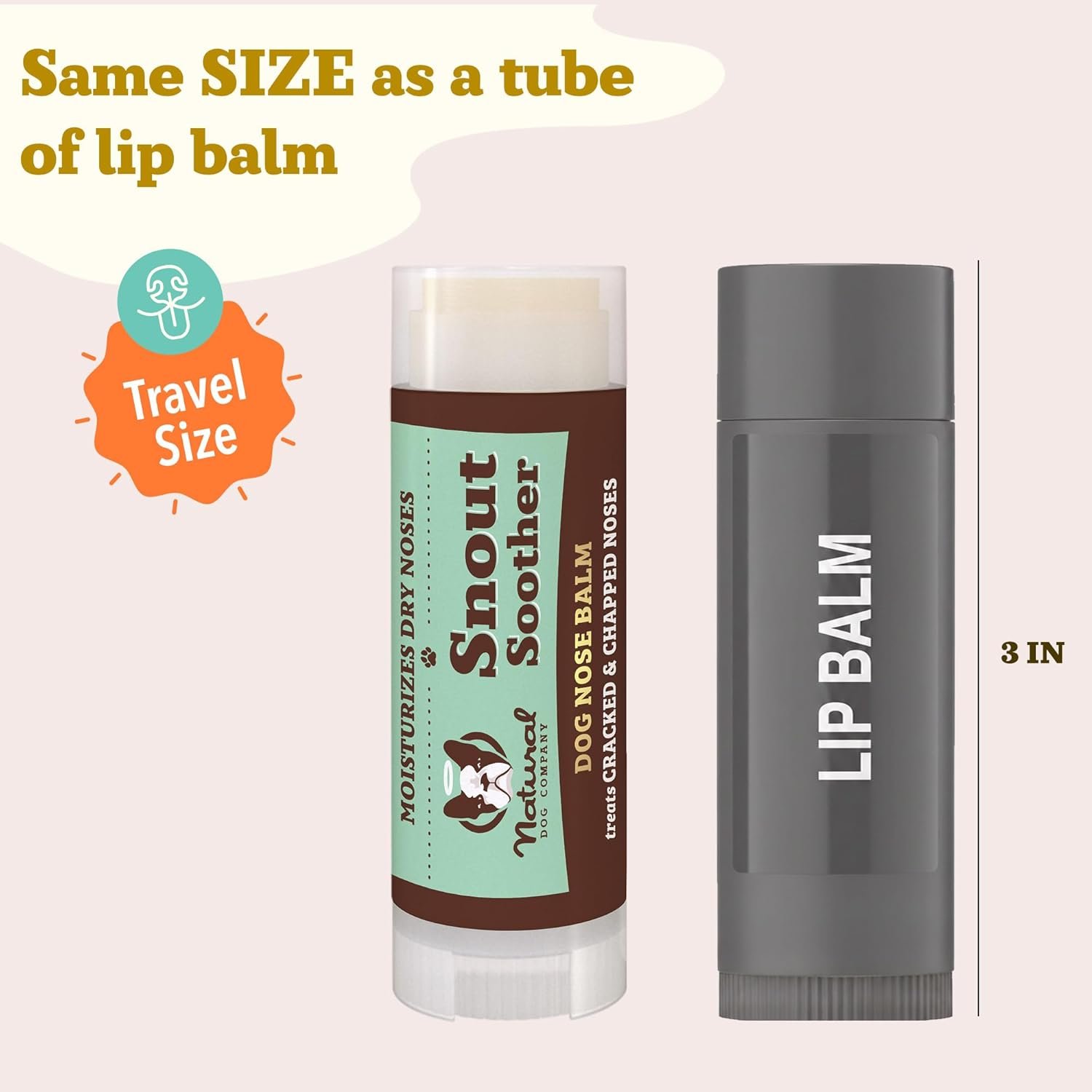 Natural Dog Company Snout Soother Balm – Dog Nose Balm for Dry Cracked Snouts, Moisturizing Winter Nose Care with Coconut Oil & Shea Butter, Lick Safe Dog Snout Balm for All Breeds, 0.15 oz Stick - Image 3