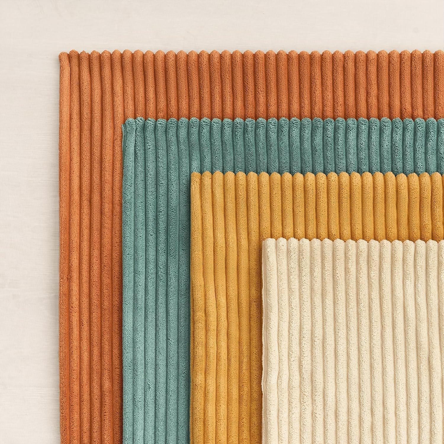 Topfinel Decorative Throw Pillow Covers Cushion Cases, Set of 4 Soft Velvet Modern Double-Sided Designs, Mix and Match for Boho Farmhouse Fall Home Decor (18x18 inch, Orange/Teal) - Image 3