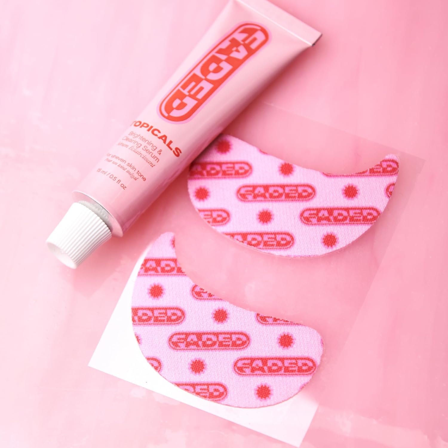 Topicals Faded Brightening Under Eye Masks | Patches to Depuff, Hydrate, Brighten and Cool | Reduce Dark Circles and Fine Lines | Contains Kojic Acid, Caffeine and Niacinamide (Set of 6) - Image 4