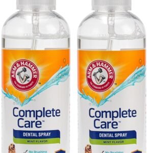 Arm & Hammer Complete Care Dog Dental Spray, Mint Flavor, Easy Brushless Dog Breath Freshener, Baking Soda Enhanced Formula for Fresh Dog Breath, 6oz - 2 Pack