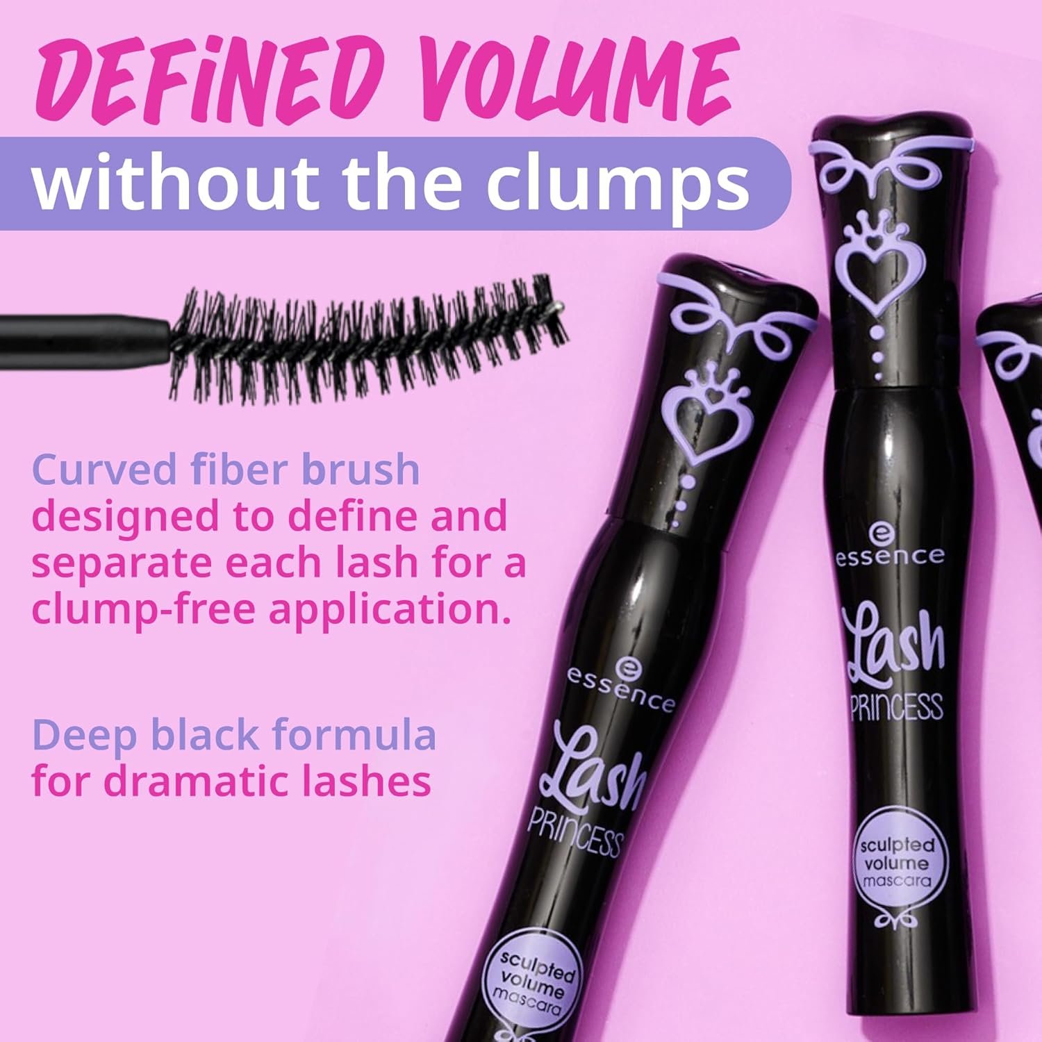 essence | Lash Princess Sculpted Volume Mascara | Defining & Volumizing | Vegan & Cruelty Free | Free From Parabens - Image 3