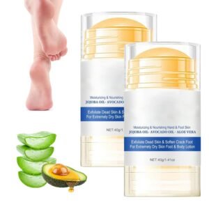 Moisturizing Foot Cream Hydrating Foot Care Stick, New Hydrating and Anti-Cracking Foot Cream for Dry and Cracked Feet, Foot Lotion Heel Stick Fast Renews and Soothes Cracking and Dryness Feet (2)
