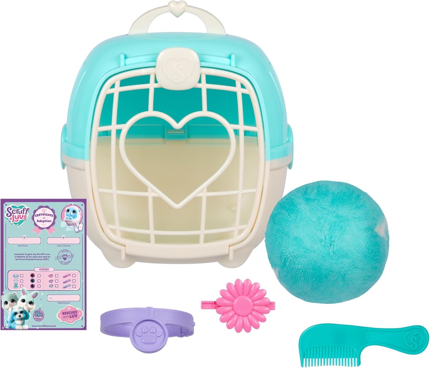 SCRUFFALUVS Blue Surprise Pet, Mystery Plush Toys, Stuffed Animals, Wash to Reveal 1 of 3 Rescue Surprise Toy Pets: Puppy, Bunny, or Kitty - Includes 8.7" Deluxe Carrier - Styles May Vary - Image 10