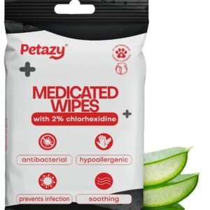 2% Chlorhexidine Wipes for Dogs 3X Larger | Yeast Infection Ringworm Fungus Hot Spot Itch Relief | Medicated Antibacterial Antifungal Gentle Soothing Topical Wipes for Dog Cat | 50 Wipes 5x6