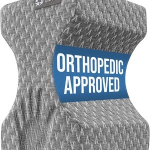 5 STARS UNITED Knee Pillow for Side Sleepers - Hip Pain Relief, Memory Foam Leg Cushion for Side Sleeping - Between Legs Pillow for Sciatica & Lower Back Pain, Gray