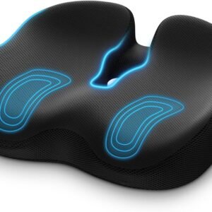 AUVON Ergonomic Donut Pillow Seat Cushion for Hemorrhoid & Tailbone Pain Relief, Thick Memory Foam Chair Cushion with Firm Support for Coccyx, Sciatica, Pressure Sores, Pregnancy, Postpartum Recovery