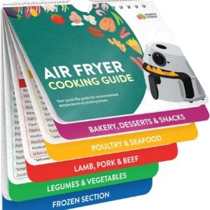 Air Fryer Cheat Sheet Magnets Cooking Guide Booklet - Air Fryer Cookbooks - Air Fryer Liners - Air Fryers Kitchen Gifts Gadgets 2026 - Air Fryer Accessories Cooking Guide - Valentine Gifts for Women