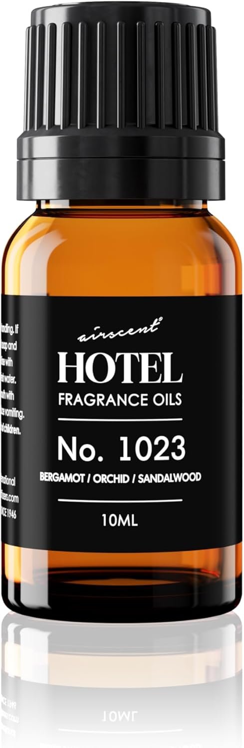 AirScent Hotel Diffuser Oil No. 1023 Inspired by The Baccarat Hotel Scent - Love Affair Fragrance Oil for Ultrasonic and Waterless Diffusers and Crafting - 10 mL, 0.34 fl oz Glass Bottle with Dropper
