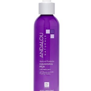 Andalou Naturals Age Defying Apricot Probiotic Cleansing Milk | Gentle Daily Hydrating Face Cleanser For Dry, Dehydrated Skin| With Fruit Stem Cell Complex | 6 fl oz