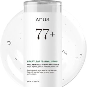 Anua Heartleaf 77 Soothing Toner I pH 5.5 Trouble Care, Calming Skin, Refreshing, Hydrating, Purifying, Cruelty Free, Vegan,(250ml / 8.45 fl.oz.)