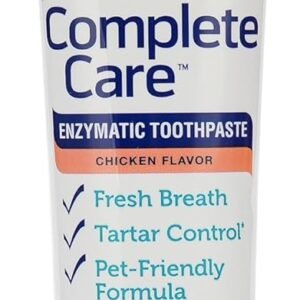 Arm & Hammer Complete Care Enzymatic Dog Toothpaste with Baking Soda and Calcium, Fluoride Free Formula for Plaque Tartar Control and Fresh Breath, Chicken Flavor, 6.2 Oz