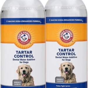 Arm & Hammer for Pets Dental Water Additive for Dogs, Tartar Control | Dog Dental Care Reduces Plaque & Tartar Buildup Without Brushing | Odorless and Flavorless, 16 Fl Ounces - 2 Pack