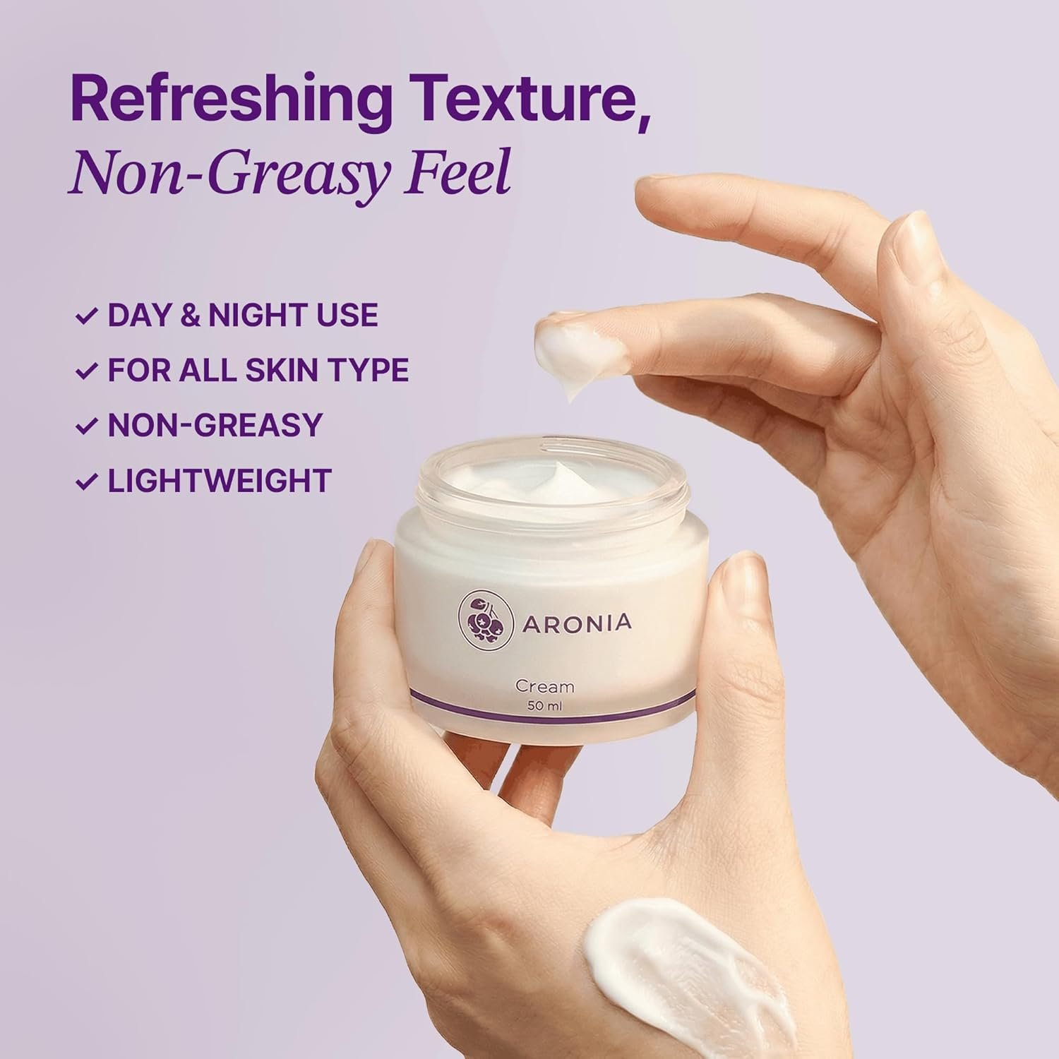 Aronia Extract Day Night Cream for Face Neck with Antioxidant Formula, Hydrating Moisturizer, Brightening 1.76 oz - Image 2