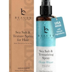 Beauty by Earth Sea Salt Spray - Aloe-Enhanced Beach Waves without Dryness, Texture & Volume Spray for All Hair Types, USA Made with Organic Ingredients, Ocean Waves Scent 6oz