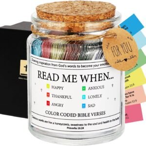 Bible Verse Jar,Scripture Prayer Cards Holy Read Me When Bible Verses Jar,Religious Communion Confirmation Baptisms Christian Gifts for Women Men Teen Girls,Birthday Gifts for Women Mom Teens Friends