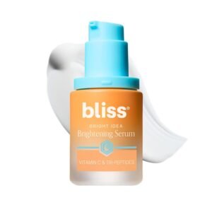 Bliss Vitamin C + Tri-Peptide Bright Idea Serum – 15% Brightening + Barrier Boost Complex for Radiant, Firm Skin – Anti-Aging Face Serum Boosts Collagen & Elasticity - 1 fl oz