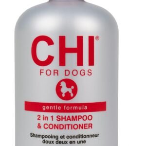 CHI for Dogs Gentle 2-in-1 Shampoo and Conditioner - Softening and Cleansing Formula for Puppies and Adult Dogs - pH Balanced Dog Wash for All Coat Types - 16 Fl Oz